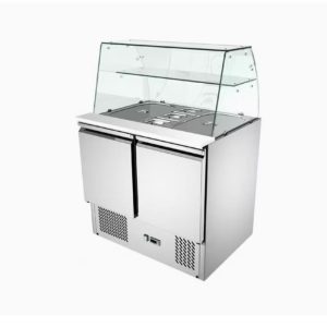 Salad Refrigerator Table with Glass