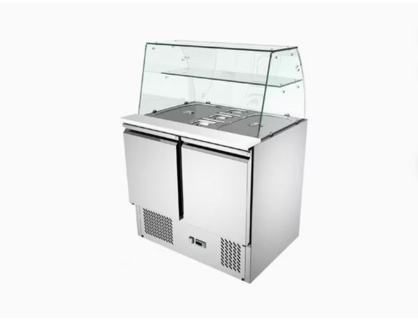 Salad Refrigerator Table with Glass