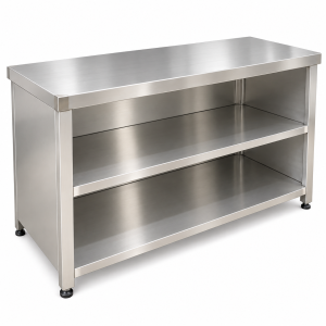Stainless Steel Work Table cabinet with 2 Shelves